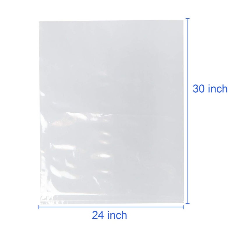 LazyMe Clear Christmas Basket Cellophane Shrink Bags, 24x30 inch, Shrink Wrap Bags Large, Clear, 20pcs - Image 2